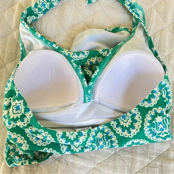 Boden Teal and White Floral One Piece Swimsuit - Picture 5 of 7